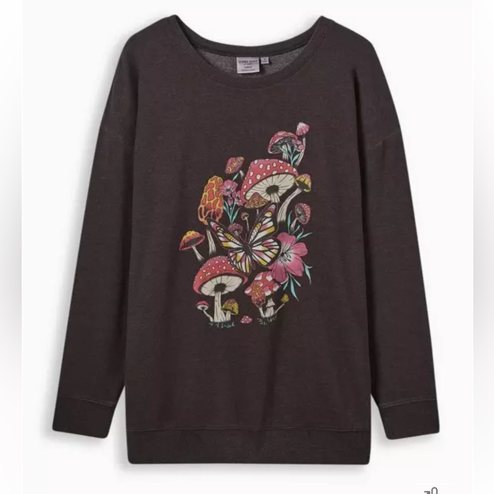 TORRID FLEECE MUSHROOM SWEATER sz 00 /L